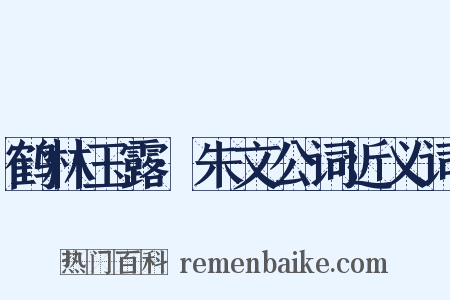 鹤林玉露·朱文公词近义词是什么意思的图片